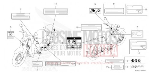 CAUTION LABEL C125AN de 2022